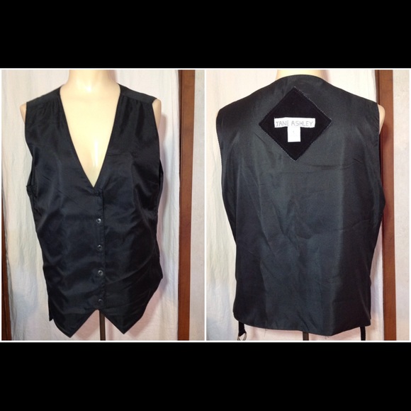 Women's Vtg Sz L Jane Ashley Leather Suede Vest - Picture 3 of 7